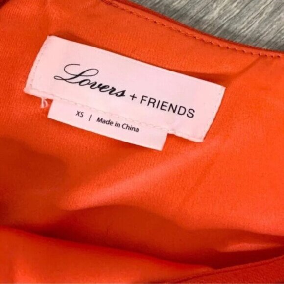 Revolve Lovers & Friends Cleo Midi Dress Bright Red Tiered Ruffles Size XS - Picture 11 of 14